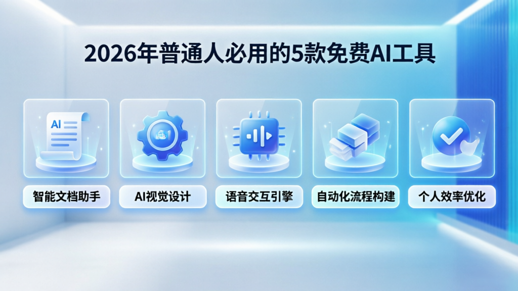 2026年普通人必用的5款免费AI工具，工作效率提升3倍